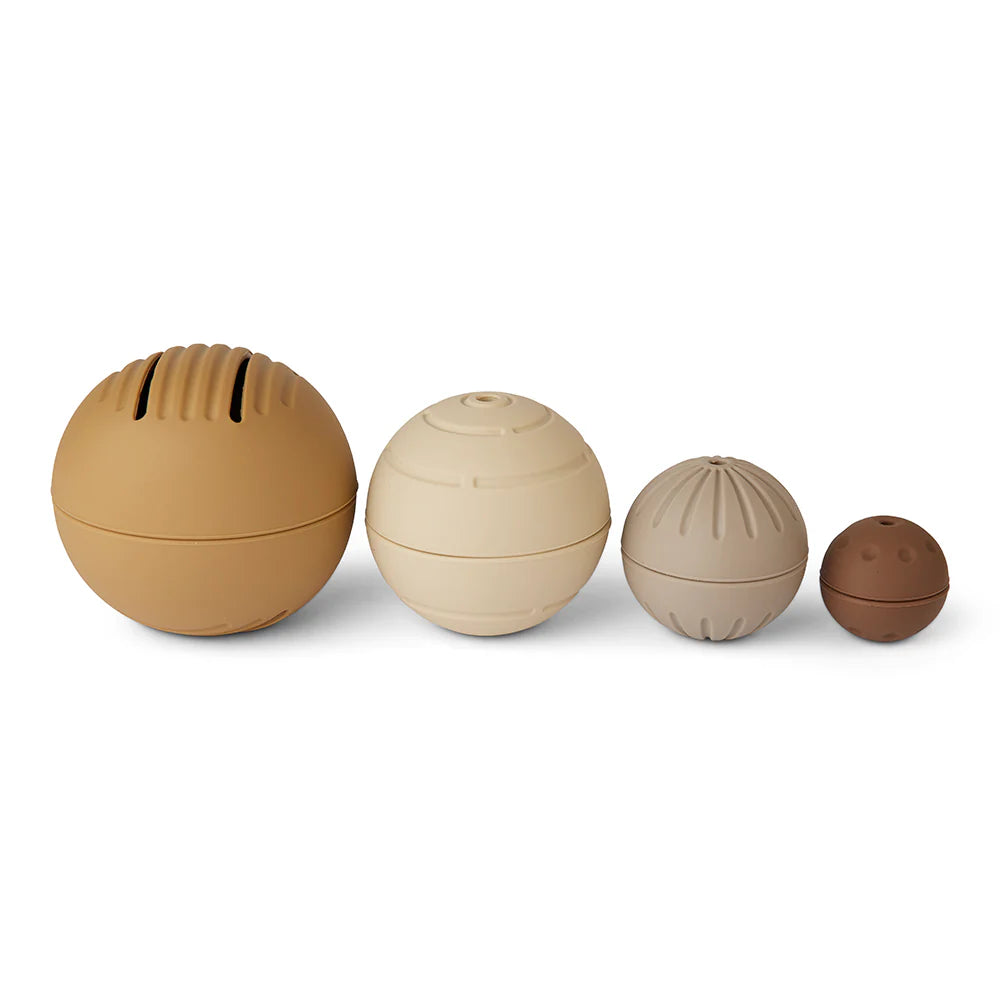 Lot de 4 boules en silicone Neo - Naturel