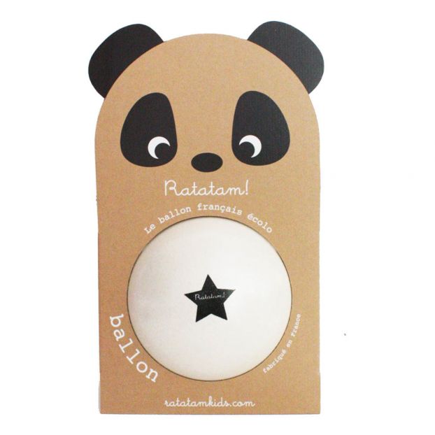 Ballon Panda Ecologique Blanc - 22cm